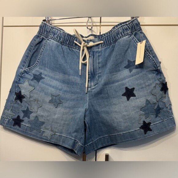 NWT Size S - Pilcro Star-Embellished Pull-On Jean Shorts (NWT US$118) - Picture 10 of 16